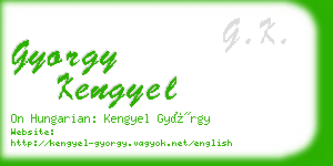 gyorgy kengyel business card